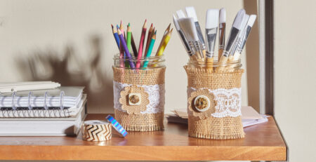 How to make burlap jars